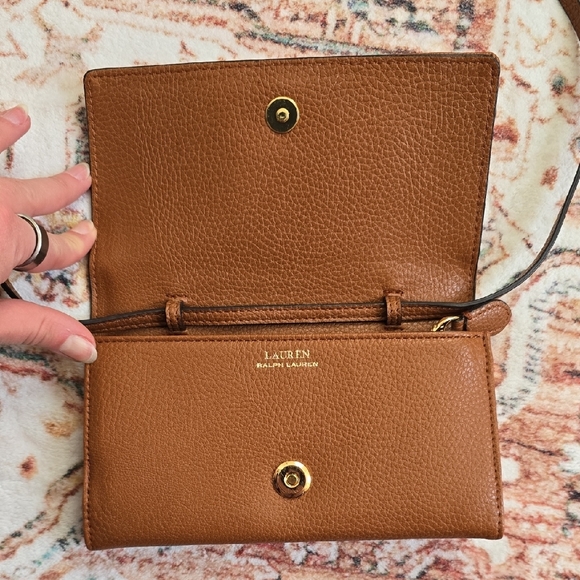 Lauren Ralph Lauren Brown Mini Crossbody/wallet Bag - Picture 4 of 6